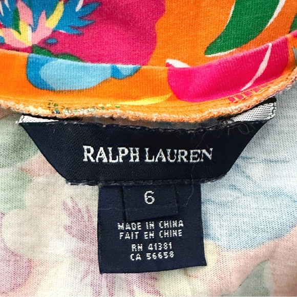 Ralph Lauren | Hawaiian Tropical T-Shirt Dress (6 yrs) 🌺 - Picture 4 of 5